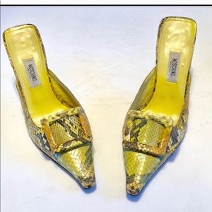 RARE RARE RAREVintage Snake Skin Moschino Mules⚜️🔆⚜️